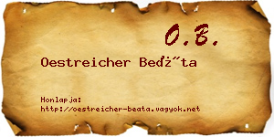 Oestreicher Beáta névjegykártya